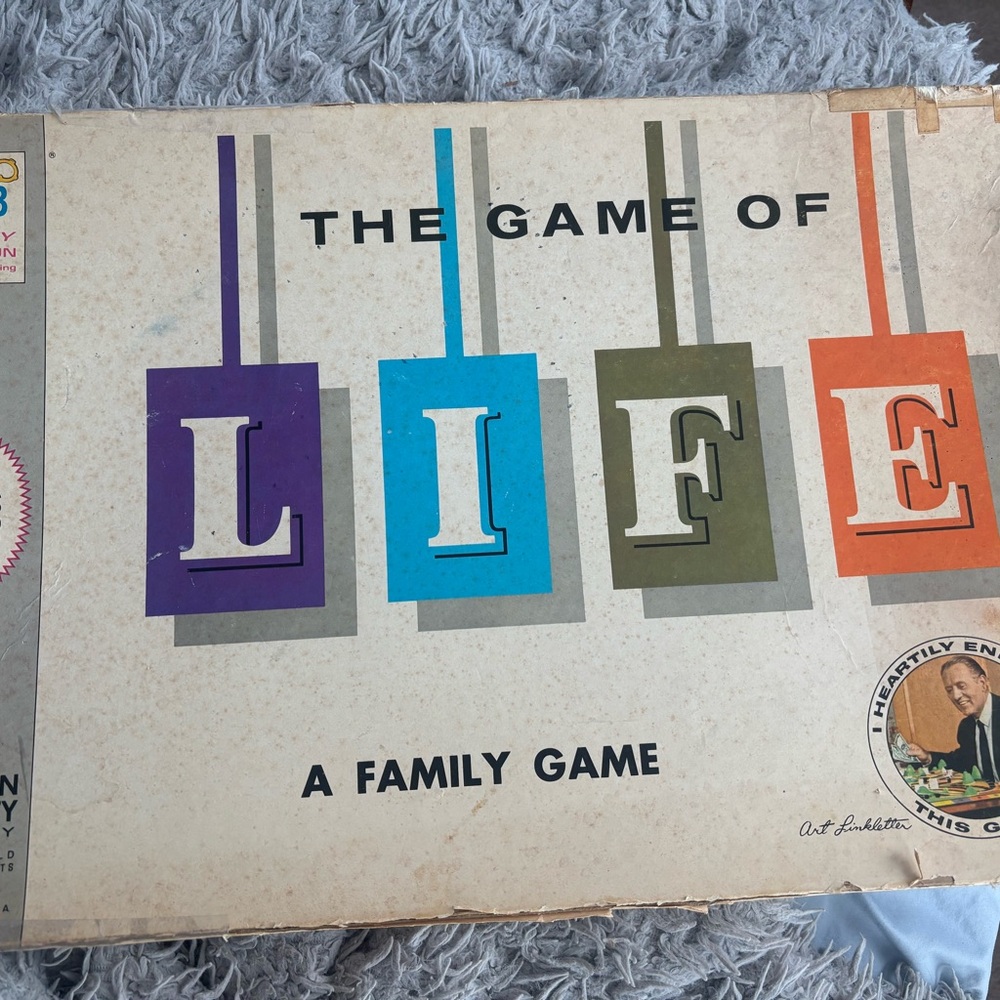 The Game of Life Board Game - Multicolor 1960’s